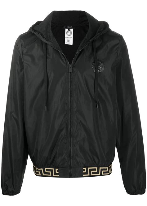 versace hooded jacket|VERSACE .